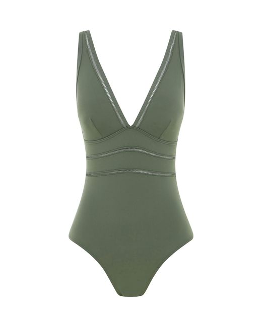 Sea Level Green Badeanzug Essentials Edit