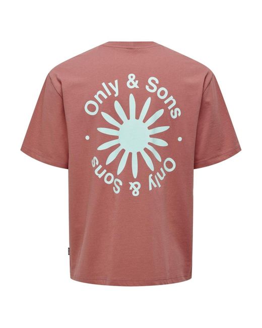 Only & Sons T-shirt 'kasen' in Pink für Herren