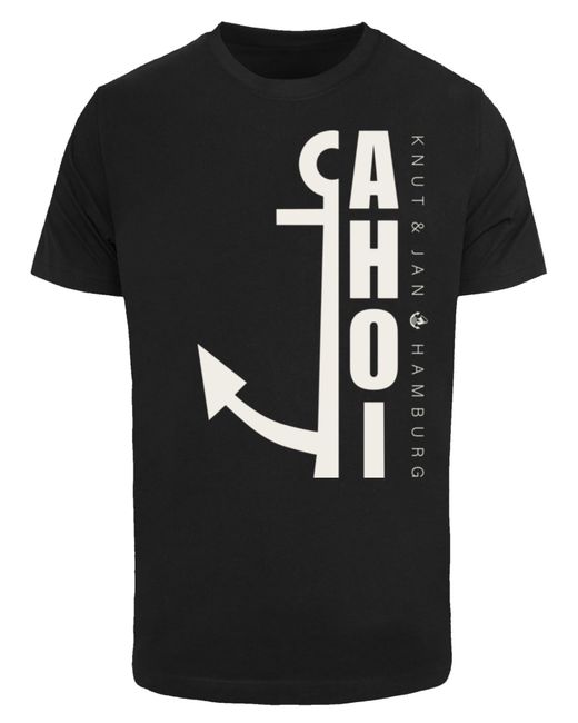 F4NT4STIC T-Shirt Ahoi Anker Crop Knut & Jan Hamburg in Black für Herren