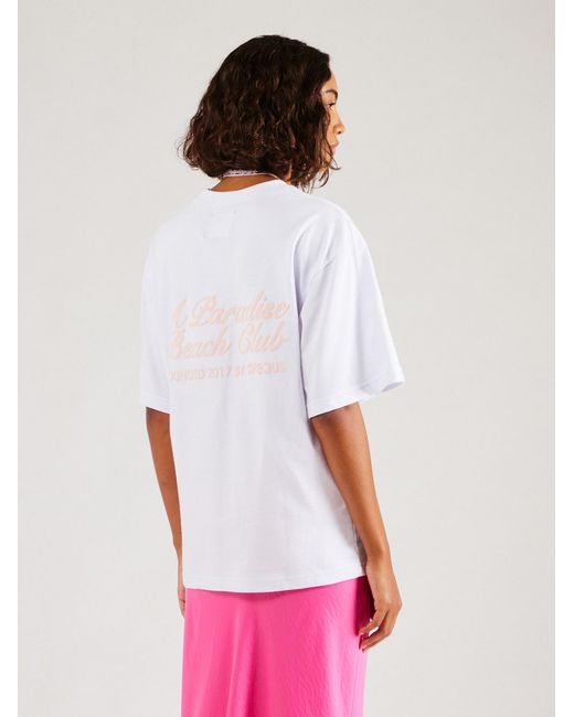 Pequs White T-Shirt Paradise Beach Club