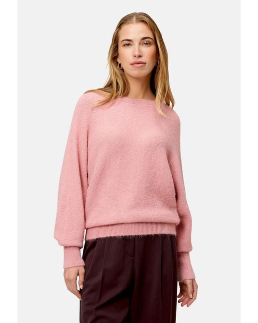 Zero Pink Strickpullover Mit U-Boot Ausschnitt