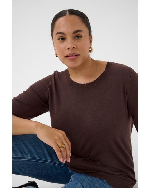 Kaffe Brown Pullover Kclizzy
