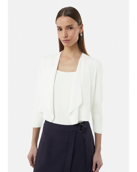 Comma, White Strickjacke