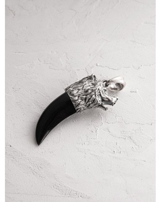 REYTEL Anhänger Bear Claw in Metallic für Herren