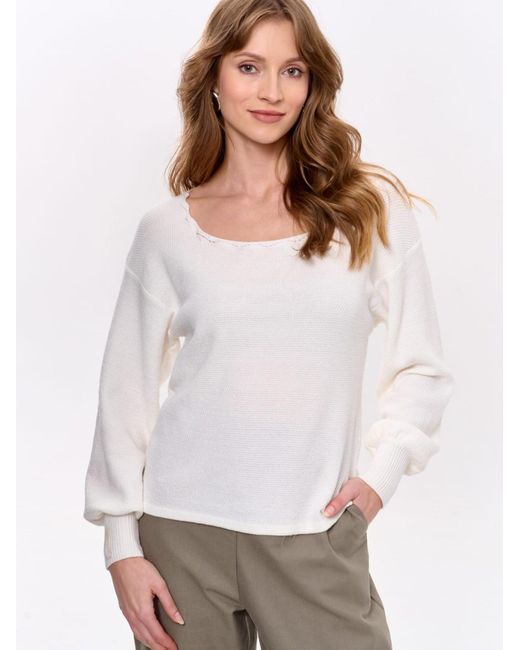 Blue Shadow White Pullover