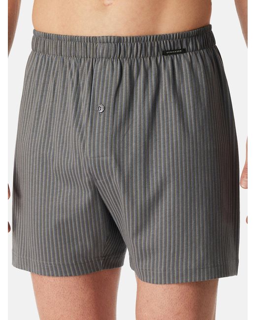 Schiesser Boxershorts Basic in Black für Herren
