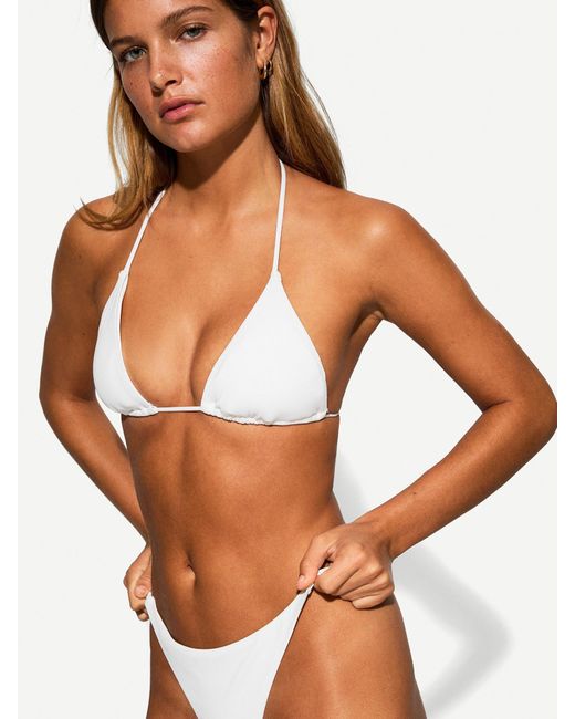 Bershka White Bikinihose