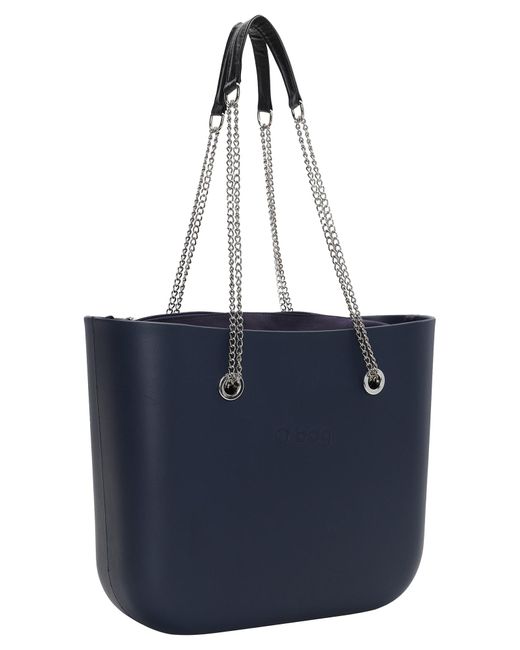 O bag Blue Shopper Tasche Wasserabweisend, Mit Innentasche