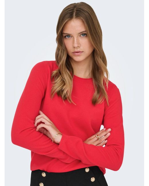 ONLY Red Pullover Onlloyal