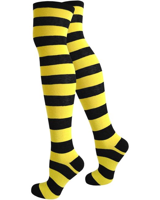 normani Yellow Overknee Strümpfe