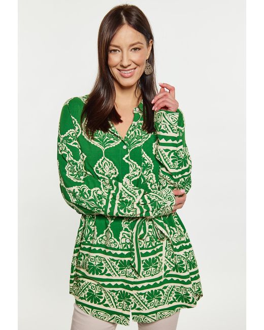 Usha Green Bluse