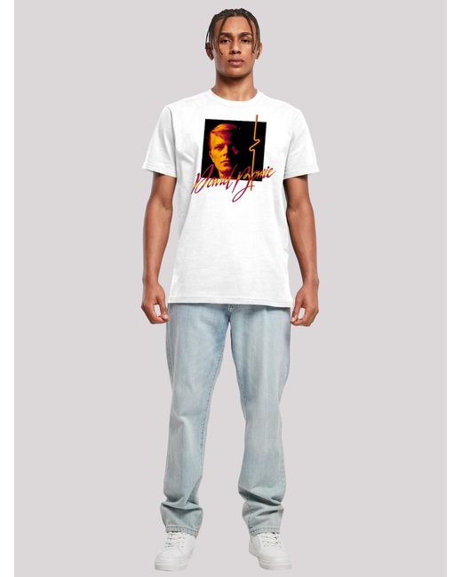 F4NT4STIC T-Shirt David Bowie Photo Angle 90S in White für Herren