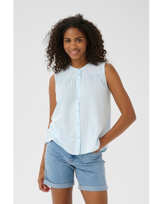 Kaffe Blue Blusentop