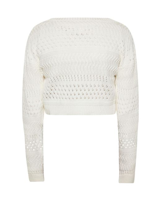 swirly White Pullover