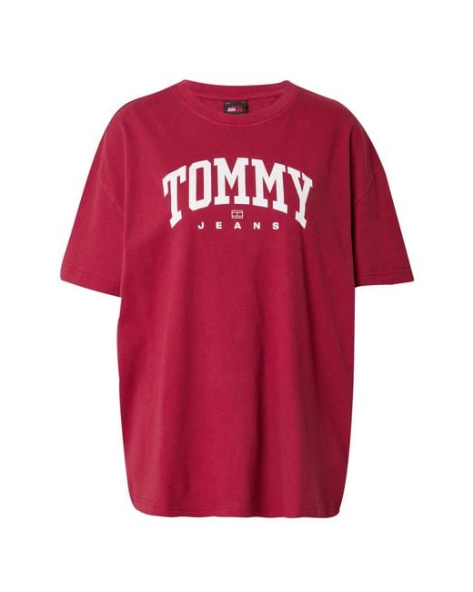 Tommy Hilfiger Red T-shirt 'varsity'