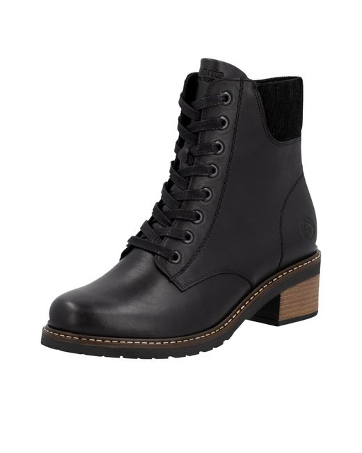 Remonte Black Schnürstiefel 'D1A70'