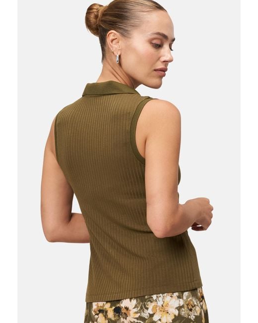 Zero Green Jerseytop Mit Knopfleiste
