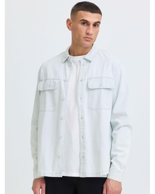 Solid Jeanshemd Sdrogue in White für Herren