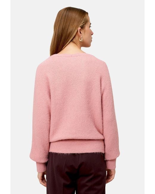 Zero Pink Strickpullover Mit U-Boot Ausschnitt