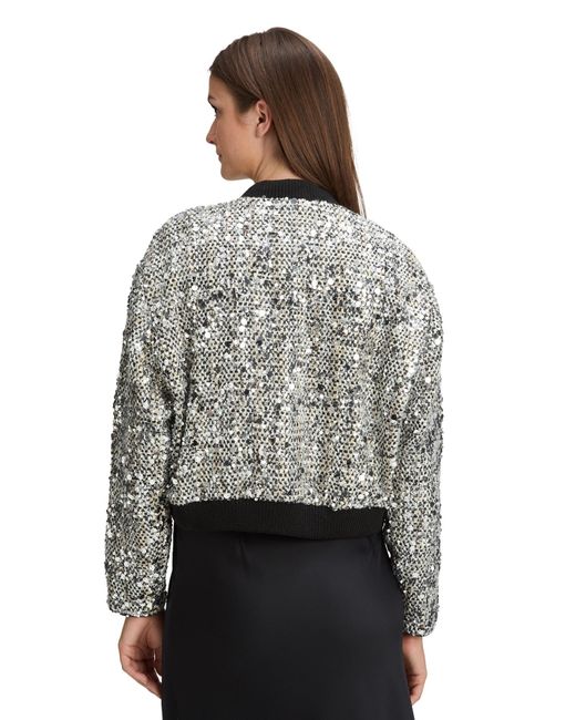 BETTY&CO Gray Blouson Mit Pailletten