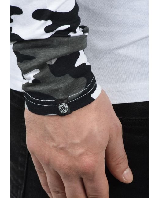 Solid Rundhalsshirt 'cajus' in Black für Herren
