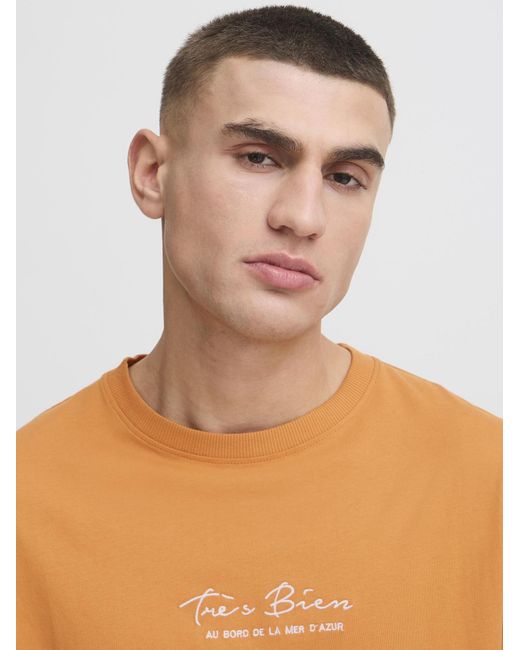 Solid Rundhalsshirt Sdpedro in Orange für Herren