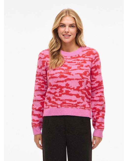 Vila Red Pullover Viopera