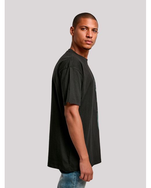 F4NT4STIC T-Shirt Tv Times Pop Star David Bowie Portrait 1977 in Black für Herren