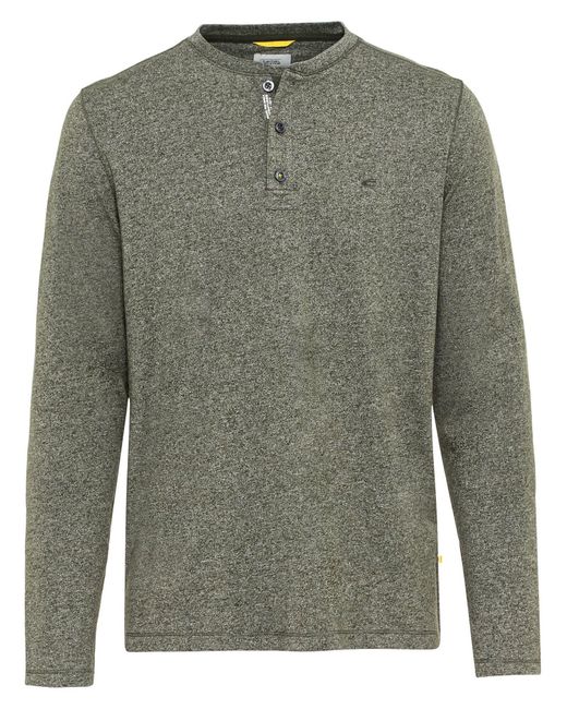 Camel Active Langarm Henleyshirt Aus Nachhaltigen Baumwollmix in Green für Herren