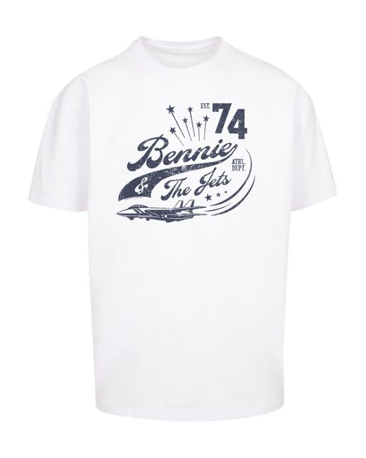 F4NT4STIC T-Shirt Elton John Bennie And The Jets in White für Herren