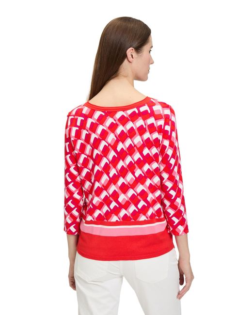 Betty Barclay Red Basic-Strickpullover Mit Print
