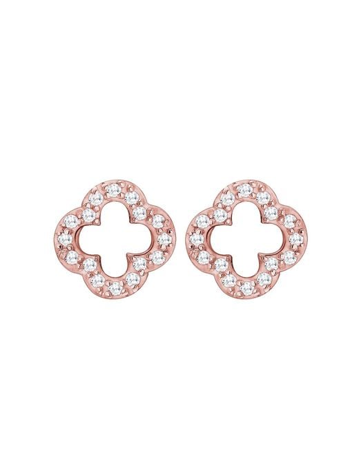 Elli Jewelry Pink Ohrringe Kleeblatt