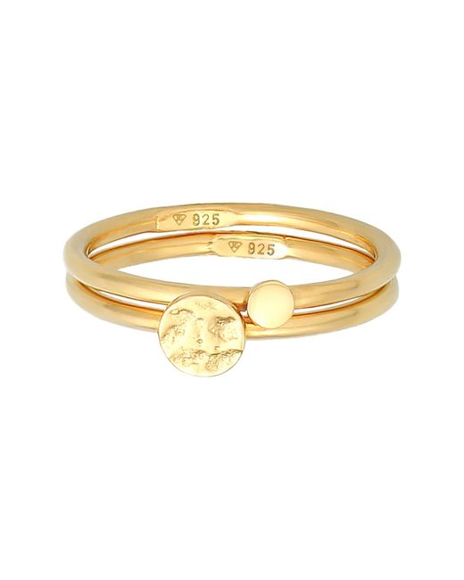 Elli Jewelry Metallic Ring Set
