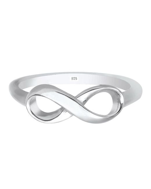 Elli Jewelry White Ring Infinity