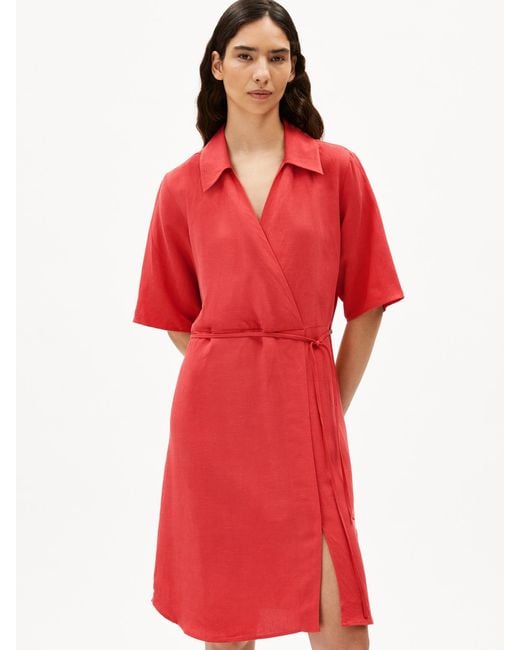 ARMEDANGELS Red Kleid Femnaami Lino