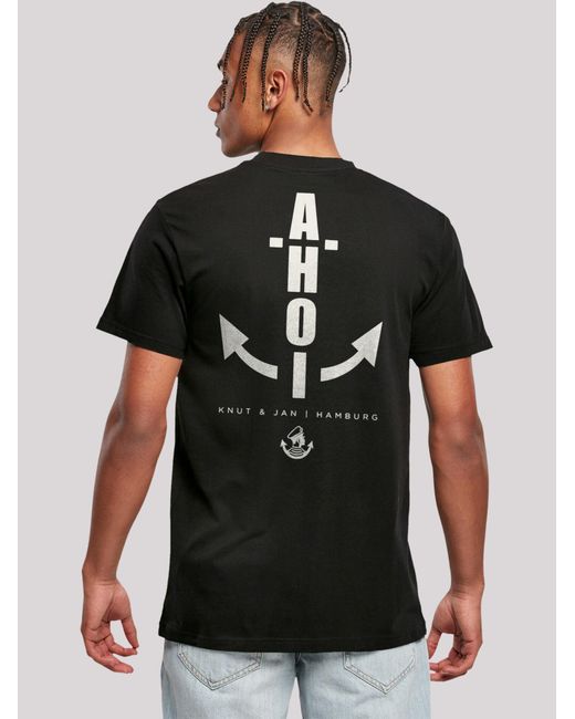 F4NT4STIC T-Shirt Ahoi Knut & Jan Hamburg in Black für Herren