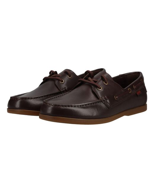 Clarks Halbschuhe Leder Bootsschuh in Brown für Herren
