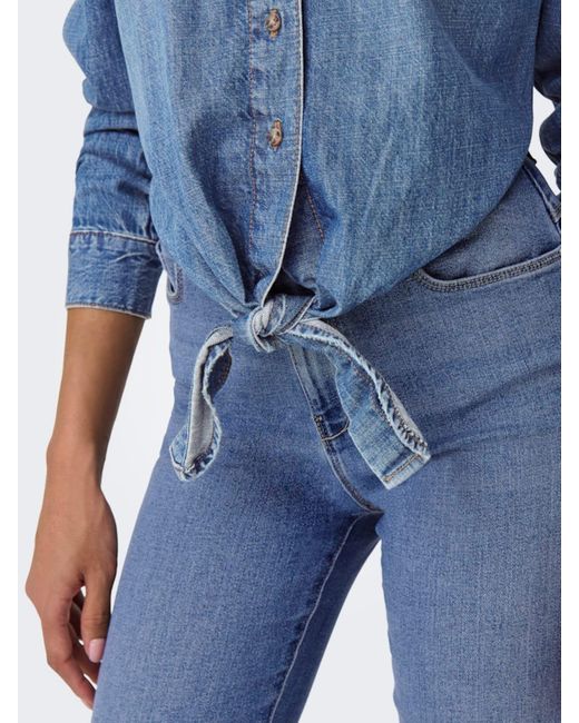 ONLY Blue Bluse 'Onlsevigny Lecey'