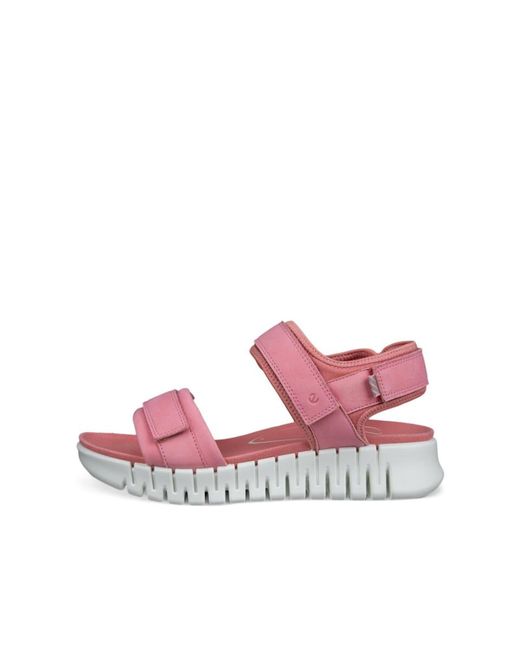 Ecco Pink GRUUV SOL W , Plateau, Sommerschuh, Sandalette mit praktischem Klettverschluss