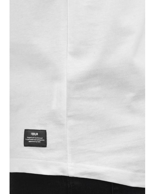 Solid Rundhalsshirt 'cahil' in Black für Herren