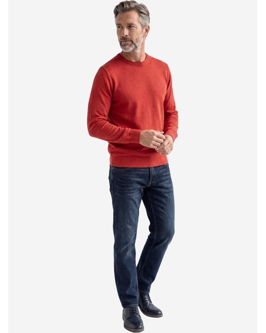 Redmond Pullover Basic in Red für Herren