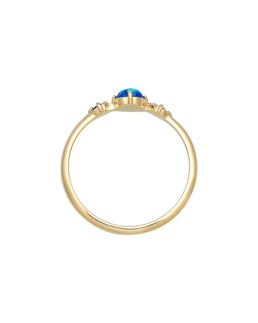 Elli Jewelry Blue Ring Opal