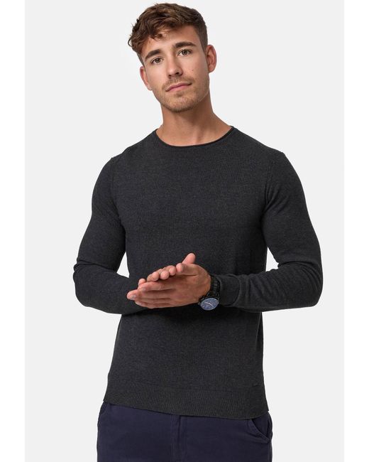 INDICODE Pullover Gamal in Black für Herren