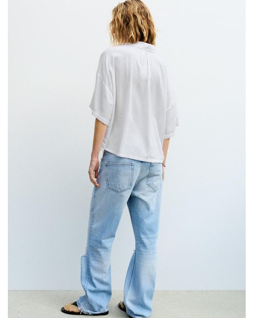 Pull&Bear White Bluse