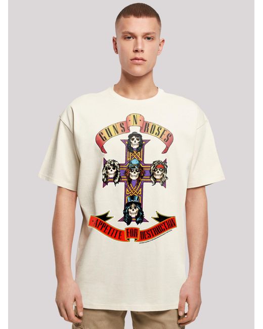 F4NT4STIC Shirt Guns N Roses Appetite For Destruction in Natural für Herren
