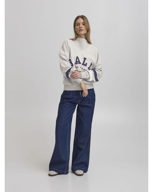 Ball Gray Sweater Bafossati High Collar