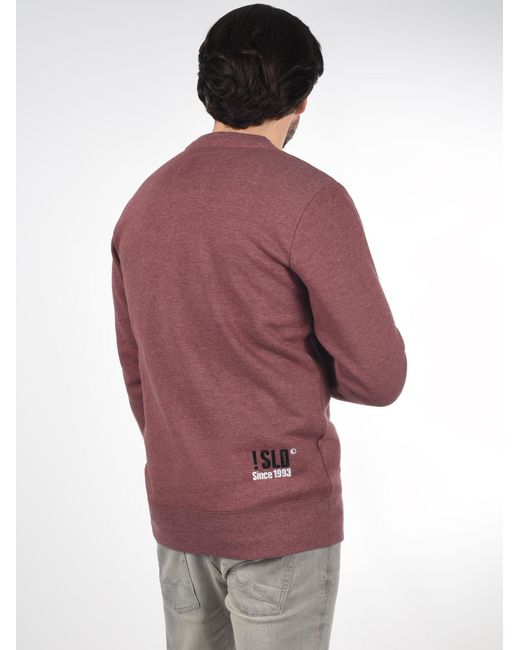 Solid Sweatshirt Benn in Purple für Herren