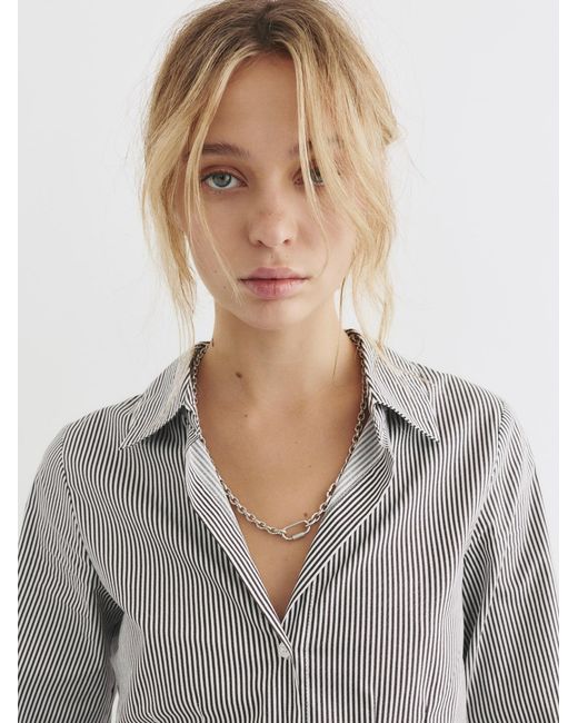 Pull&Bear Gray Bluse