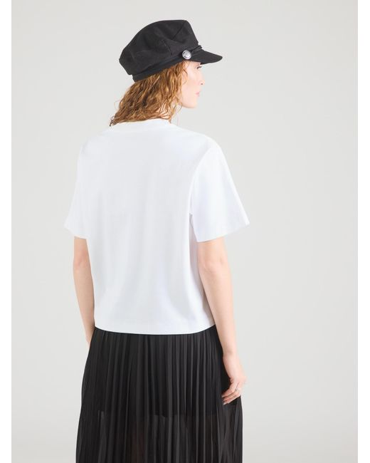 Calvin Klein White Shirt Boxy Cropped Logo