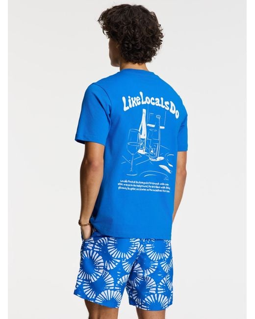 Shiwi T-Shirt Liam Like Locals Do in Blue für Herren